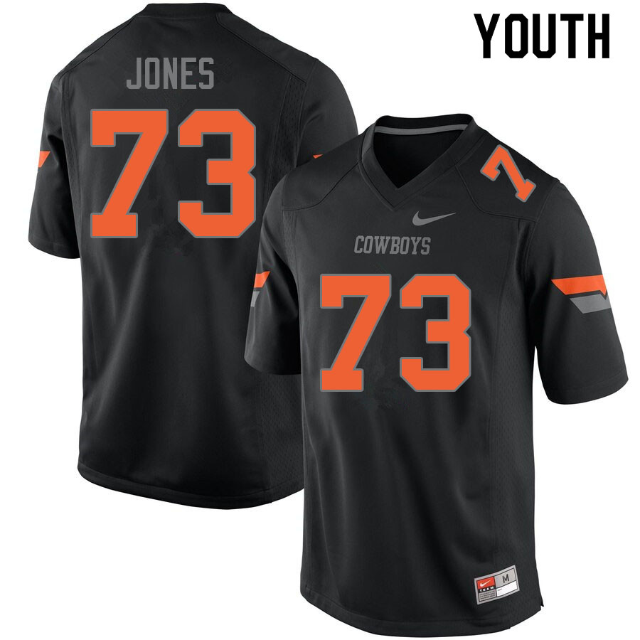 Youth #73 Darian Jones Oklahoma State Cowboys College Football Jerseys Sale-Black